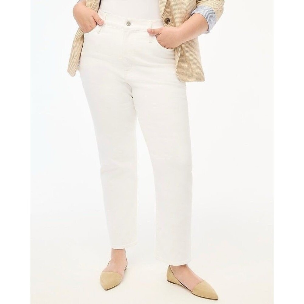 J.Crew Factory  Essential straight white jean in all-day stretch NWT Size 27